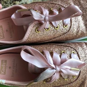 Keds Shoes - Kate Spade Rose Gold Glitter Keds Keds Shoes - Kate Spade Rose Gold Glitter Keds